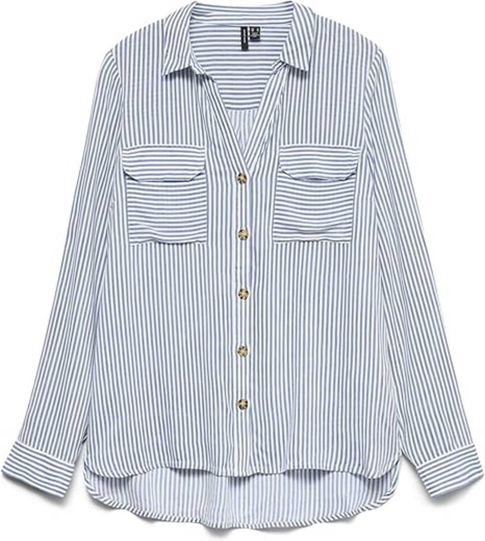 Vero Moda camicia m/l donna bumpy l/s shirt new wvn noos