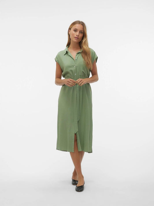 Vero moda abito in lino mymilo lungo