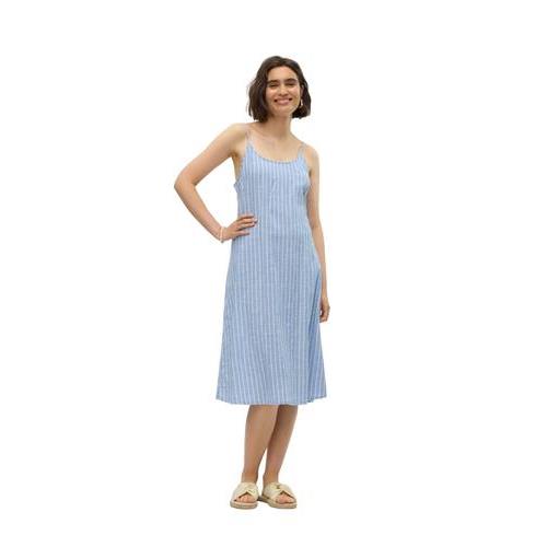 Vero moda abito in misto lino vmkaori blk strap