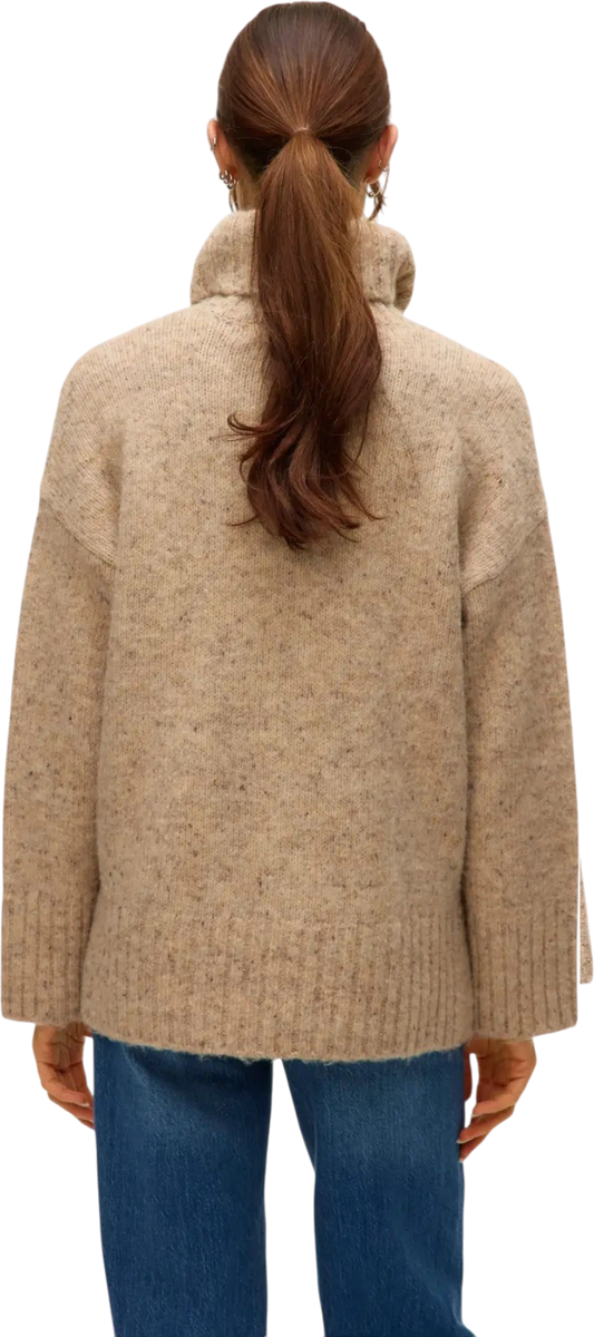 Vero Moda maglione over collo alto con spacchi laterali vmteddy maly ls sweatshirt jrs