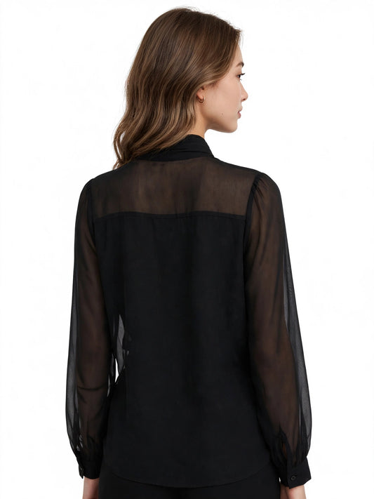 Vero moda camicia donna con maniche trasparenti vmmolly maniche trasparente