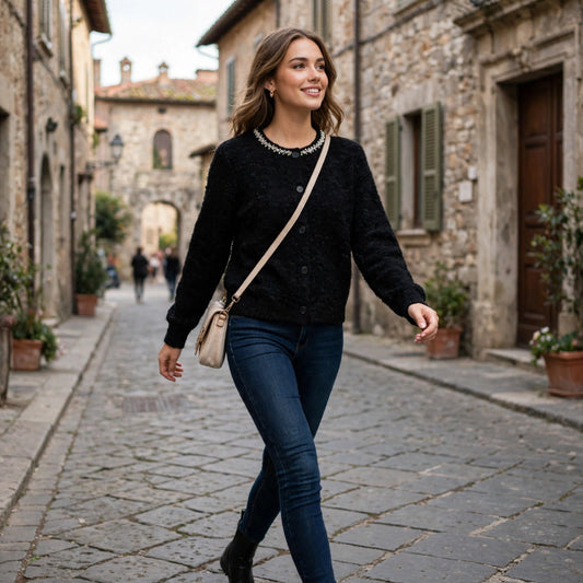 Vero Moda cardigan vmnovah jewel ls button cardi