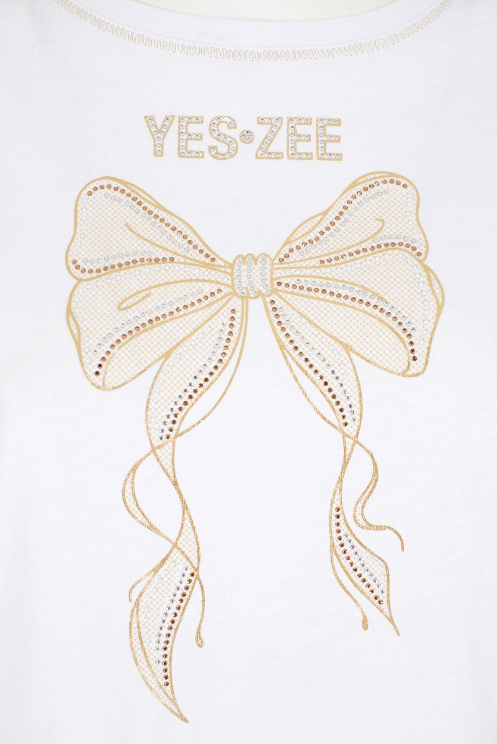 Yes-Zee t-shirt giro collo con stampa davanti