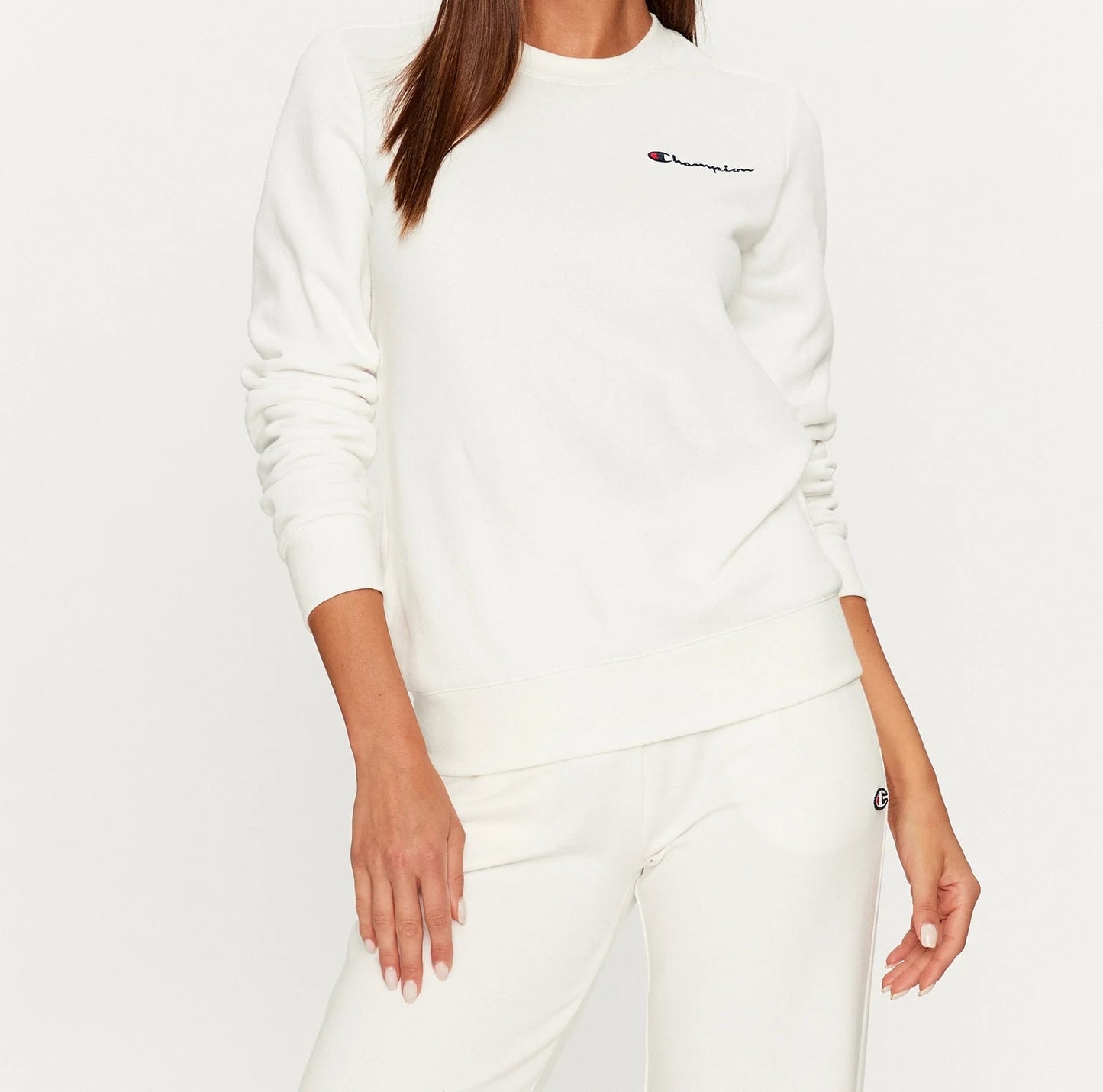 Champion felpa giro collo donna logo piccolo