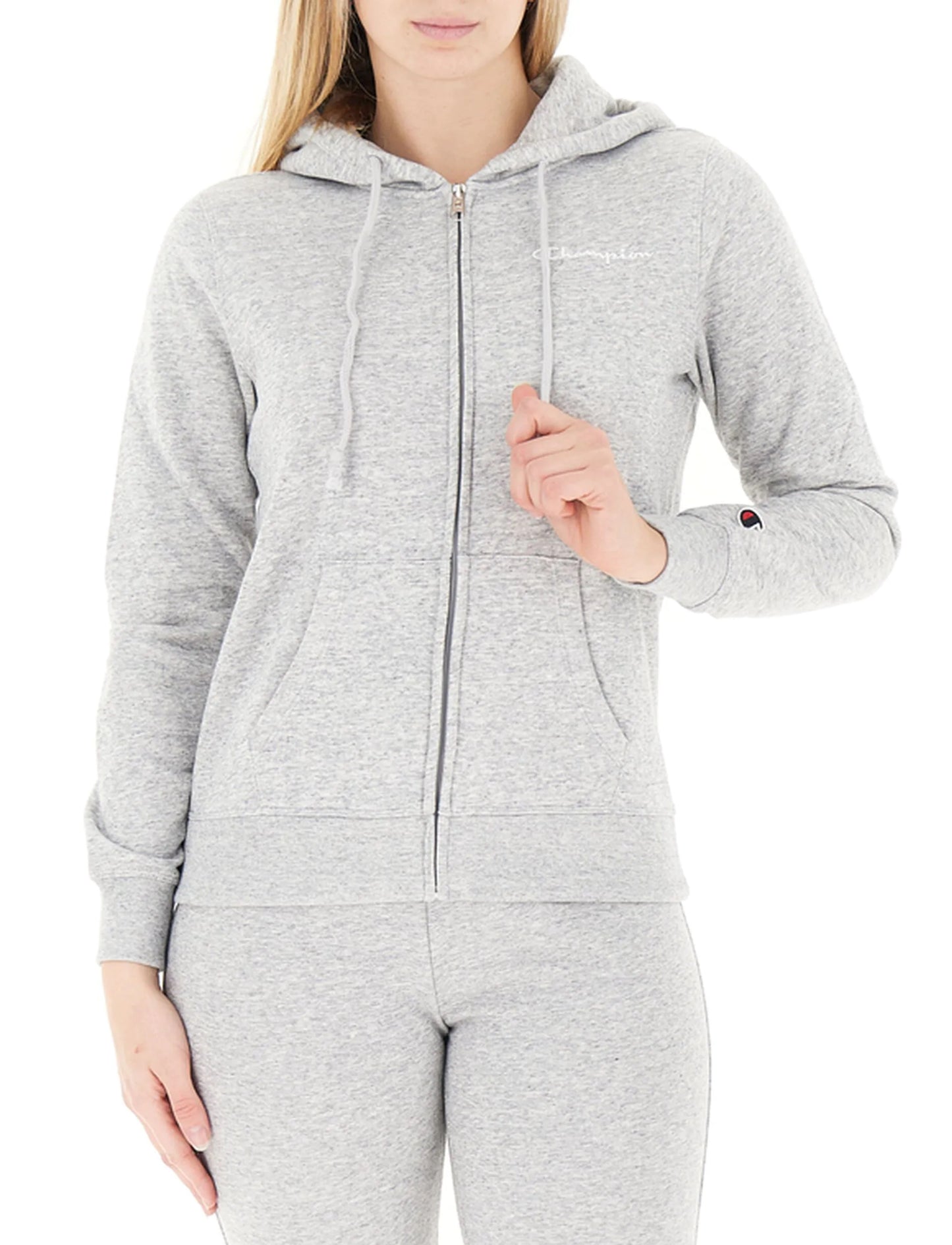 Champion felpa zip lunga cappuccio donna