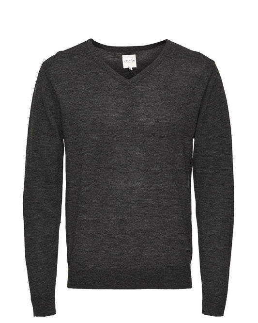 Maglia collo a V in lana merinos