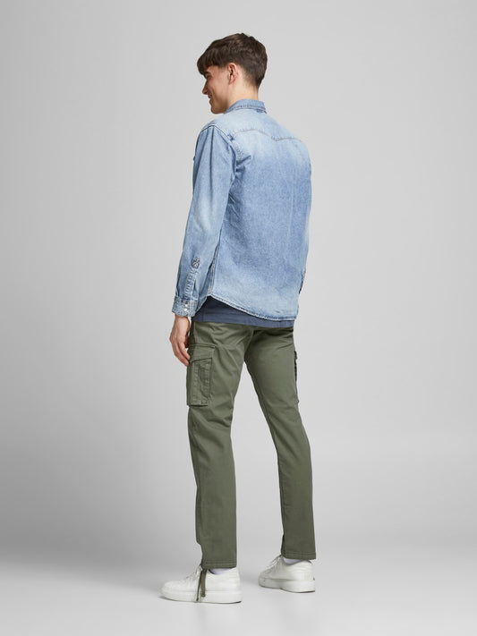 JACKE & JONES PANTALONE cargo ama dusty olive