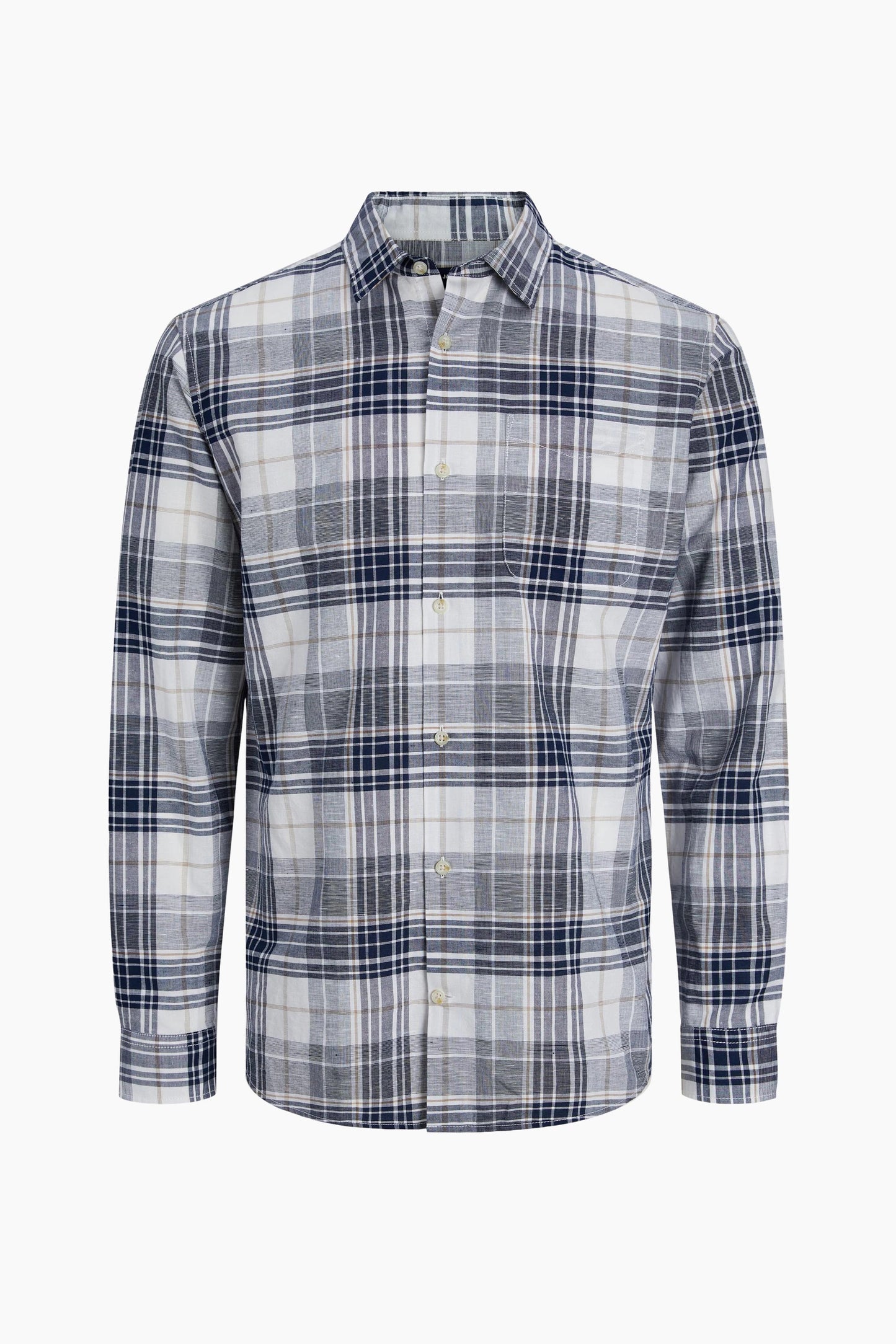 Jack camicia manica lunfa ceckin misto lino
