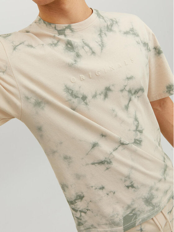 T-SHIRT MEZZA MANICA JACK&JONE Sorcopenhagen tie dye tee crew neck blk