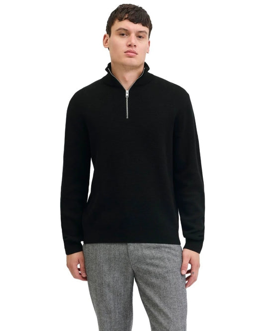 Jack & Jones maglia mezza zip in cotone