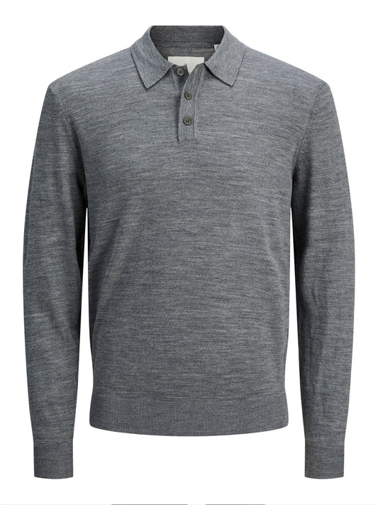Jack&Jones maglia a polo con 2 bottoni lana