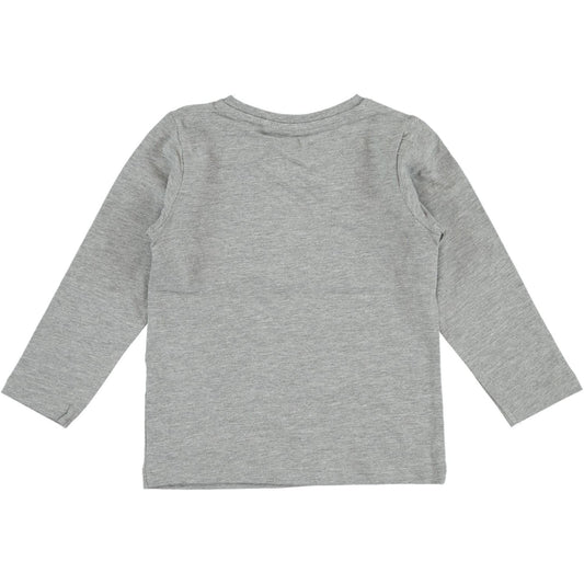 Name it t-shirt manica lunga b.na elasticizzata con scritta sul davanti modello nmmgiflo