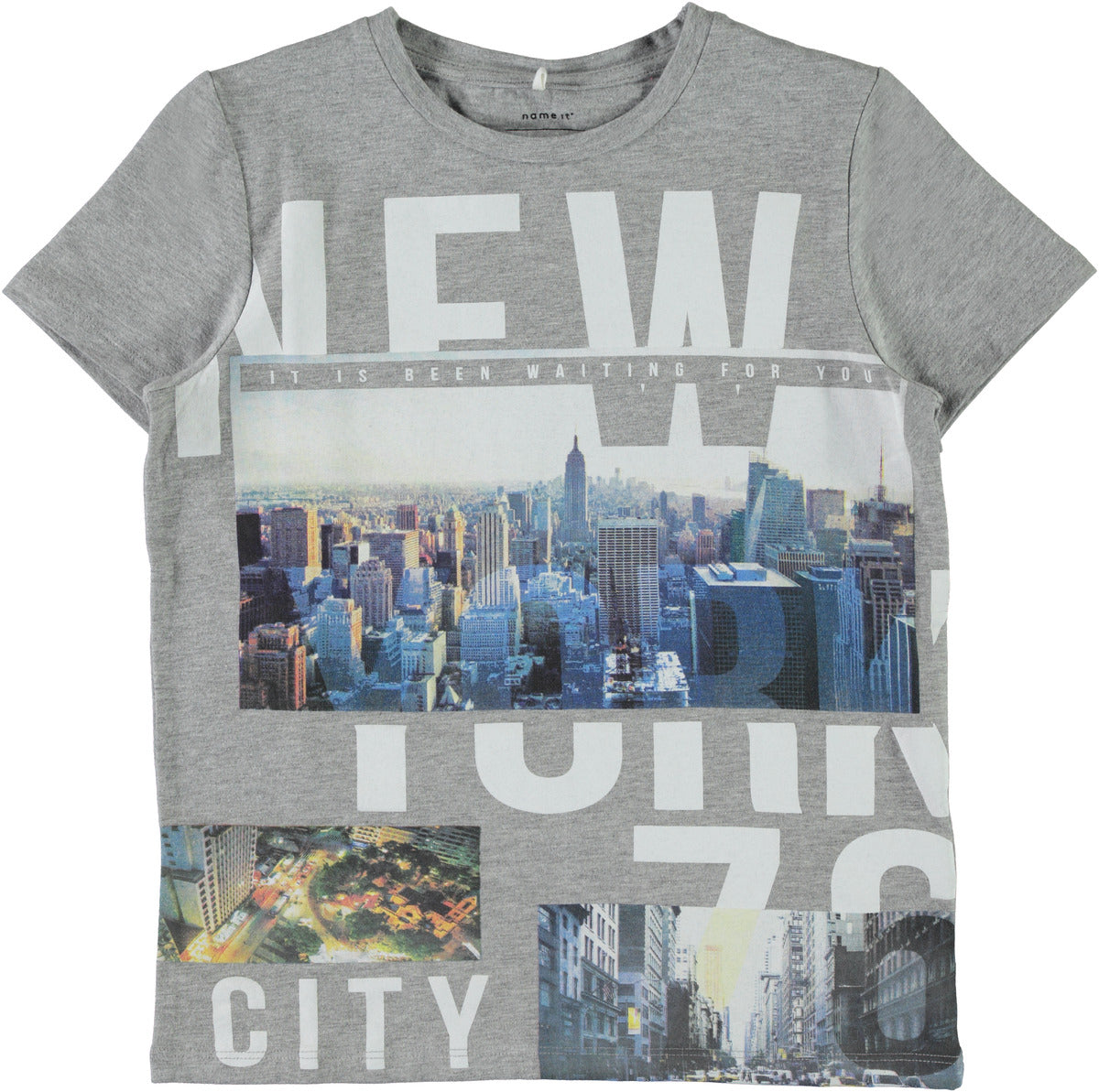 name it t-shirt giro collo b.no con stampa mod. sam
