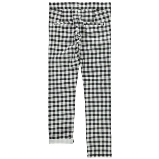 pantalone b.na cotone a quadri mod. rose