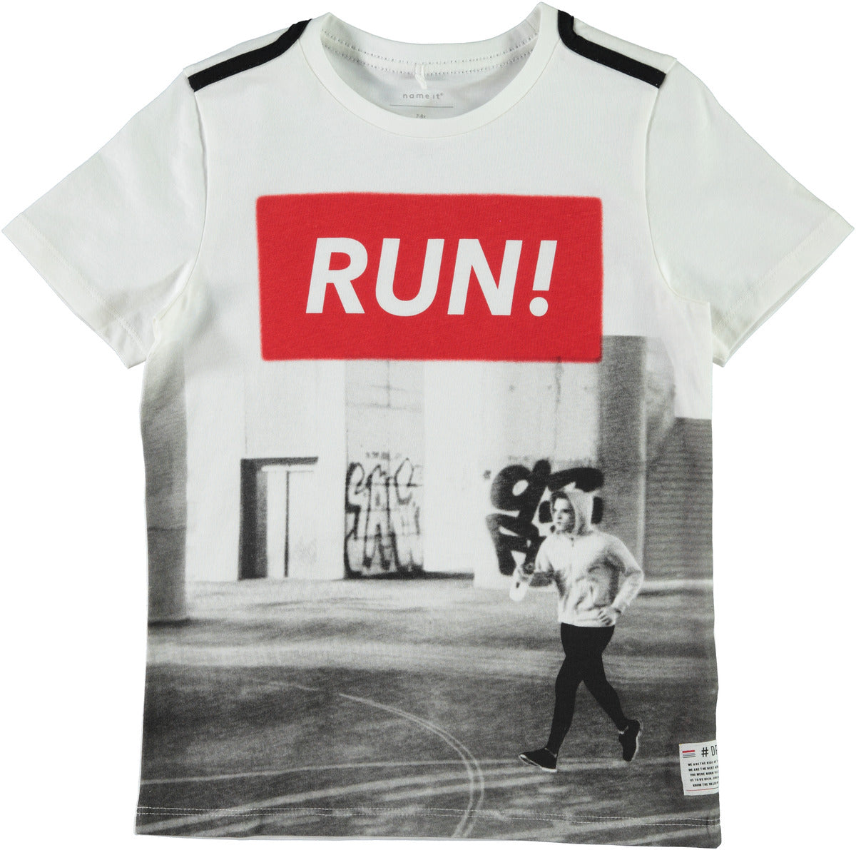 Name it t-shirt m/m b.no con scritta mod.nkmdidrik