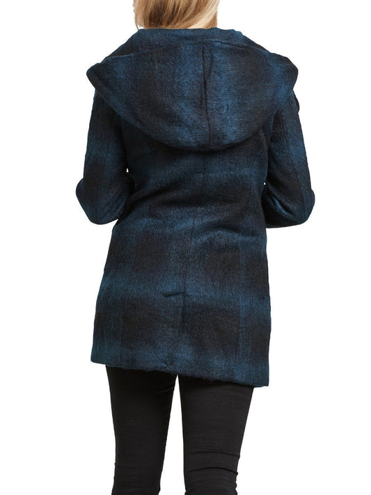 Cappotto in lana con cappuccio mod.IDEA
