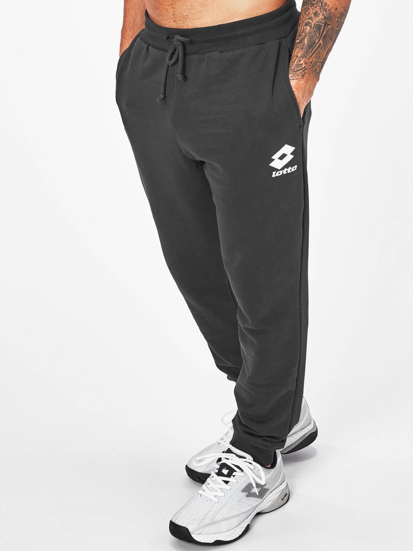 Lotto pantalone felpa garzata con polsino m smart pant