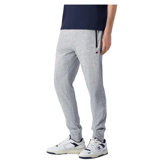 Chiampion pantalone felpa garzata con polsino e tasche con lampo