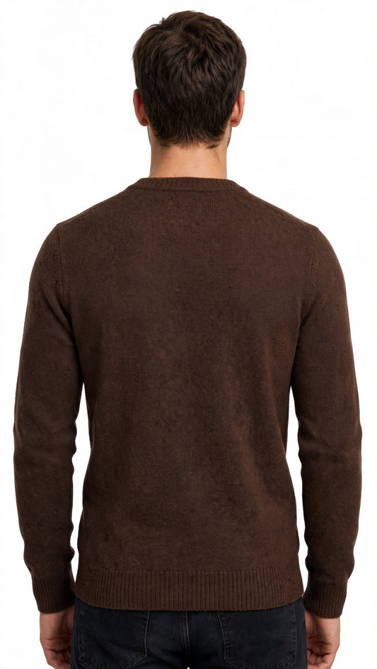 Maglia in lana "LANEROSSI" giro collo made in Italy