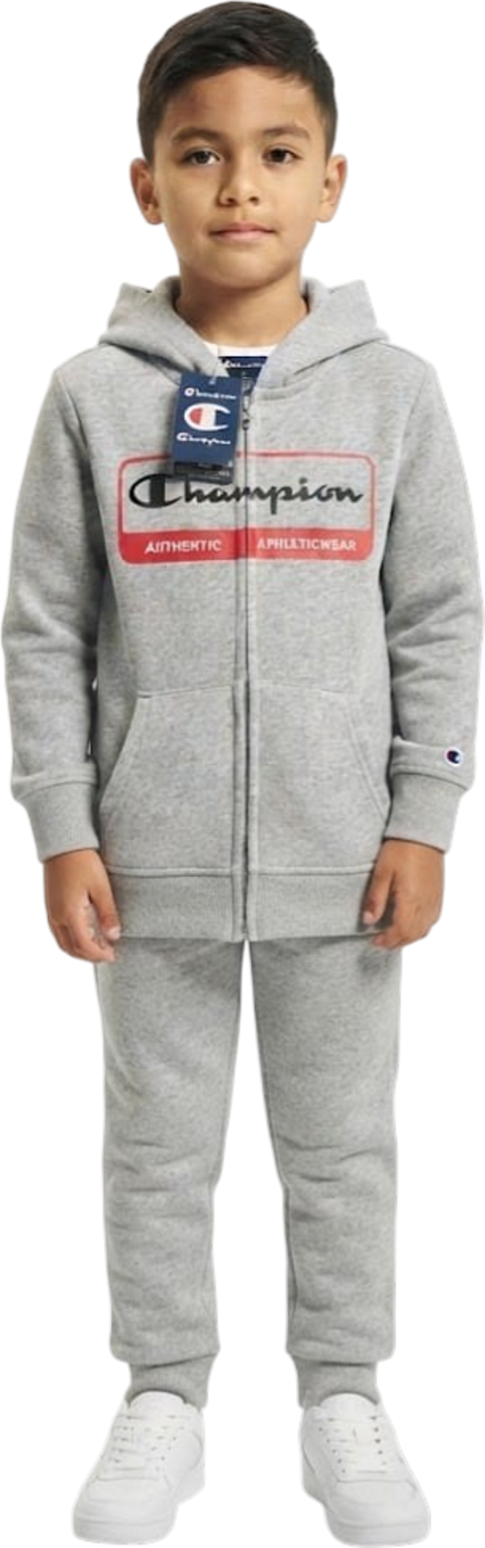 Champion felpa zip lungo cappuccio b.no