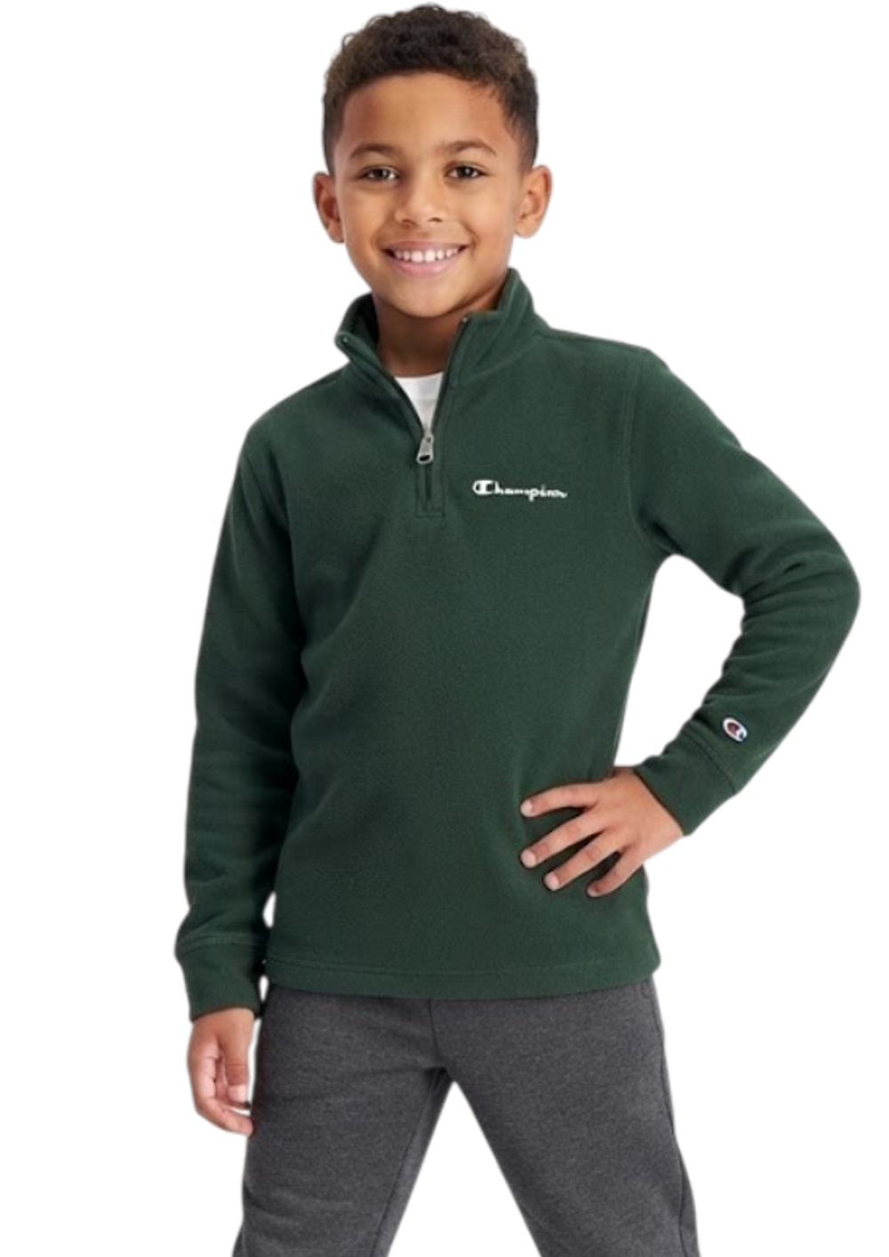 Champion felpa mezza zip in micro pile