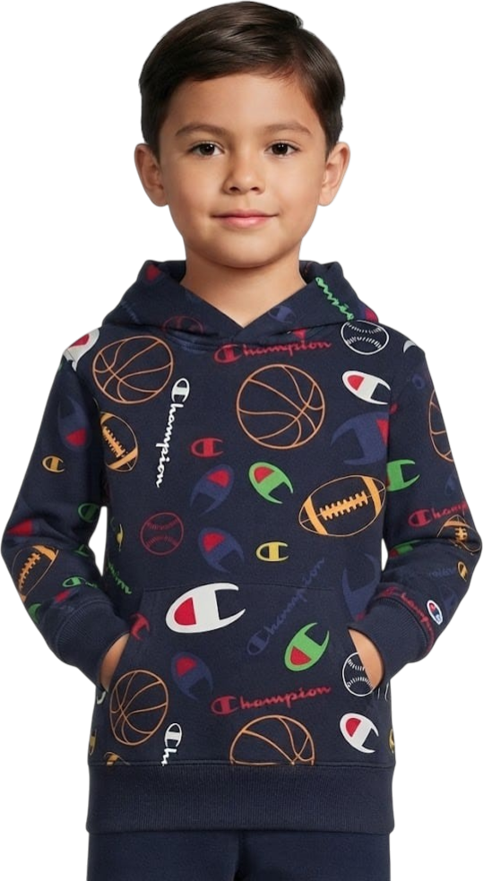 Champion felpa cappuccio multi logo
