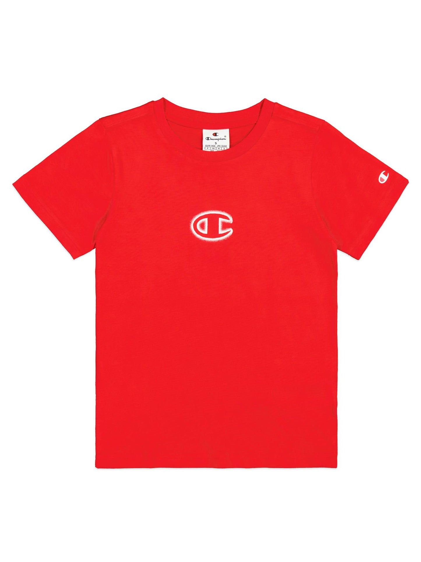 Champion t-shirt giro collo con scritta dietro