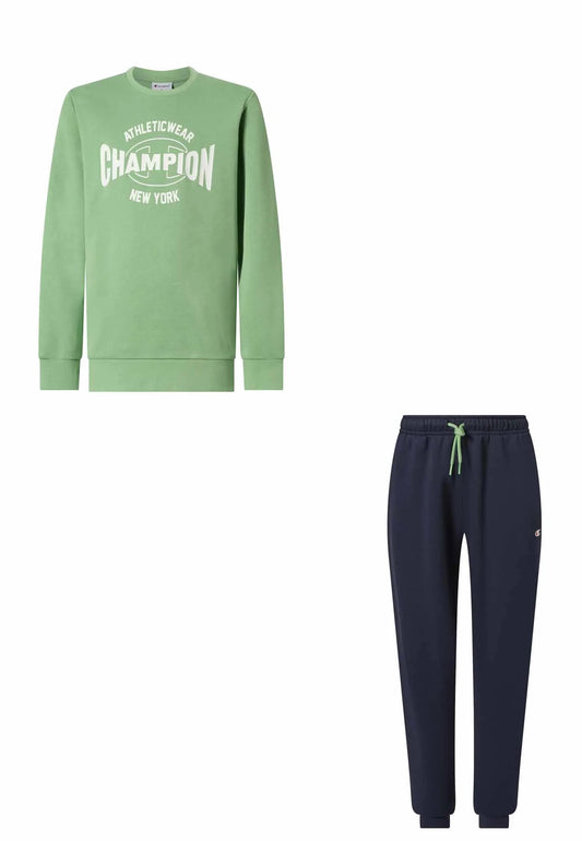 Champion tuta giro collo Bambino verde/blu