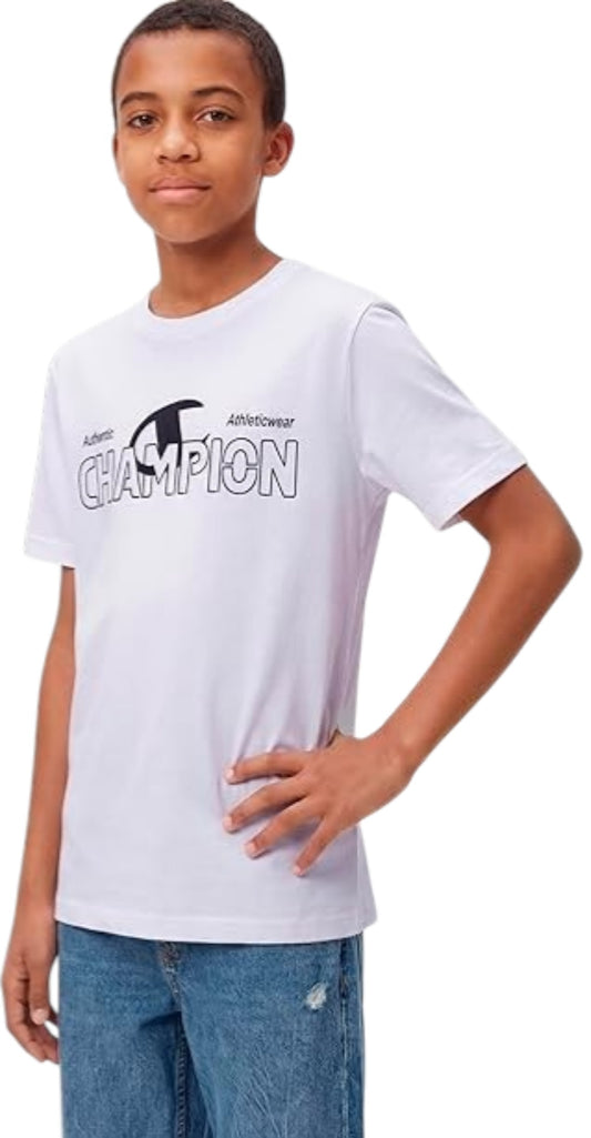 Champion t-shirt giro collo con logo grande