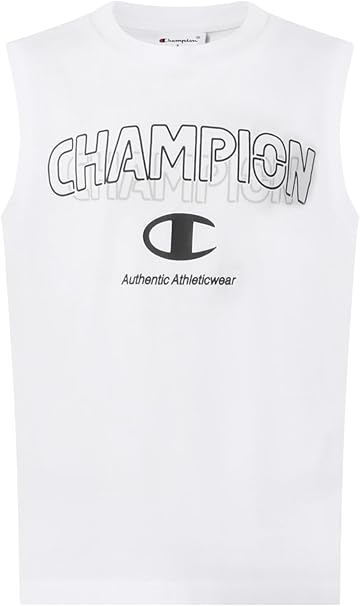 Chiampion t-shirt senza manica con scritta
