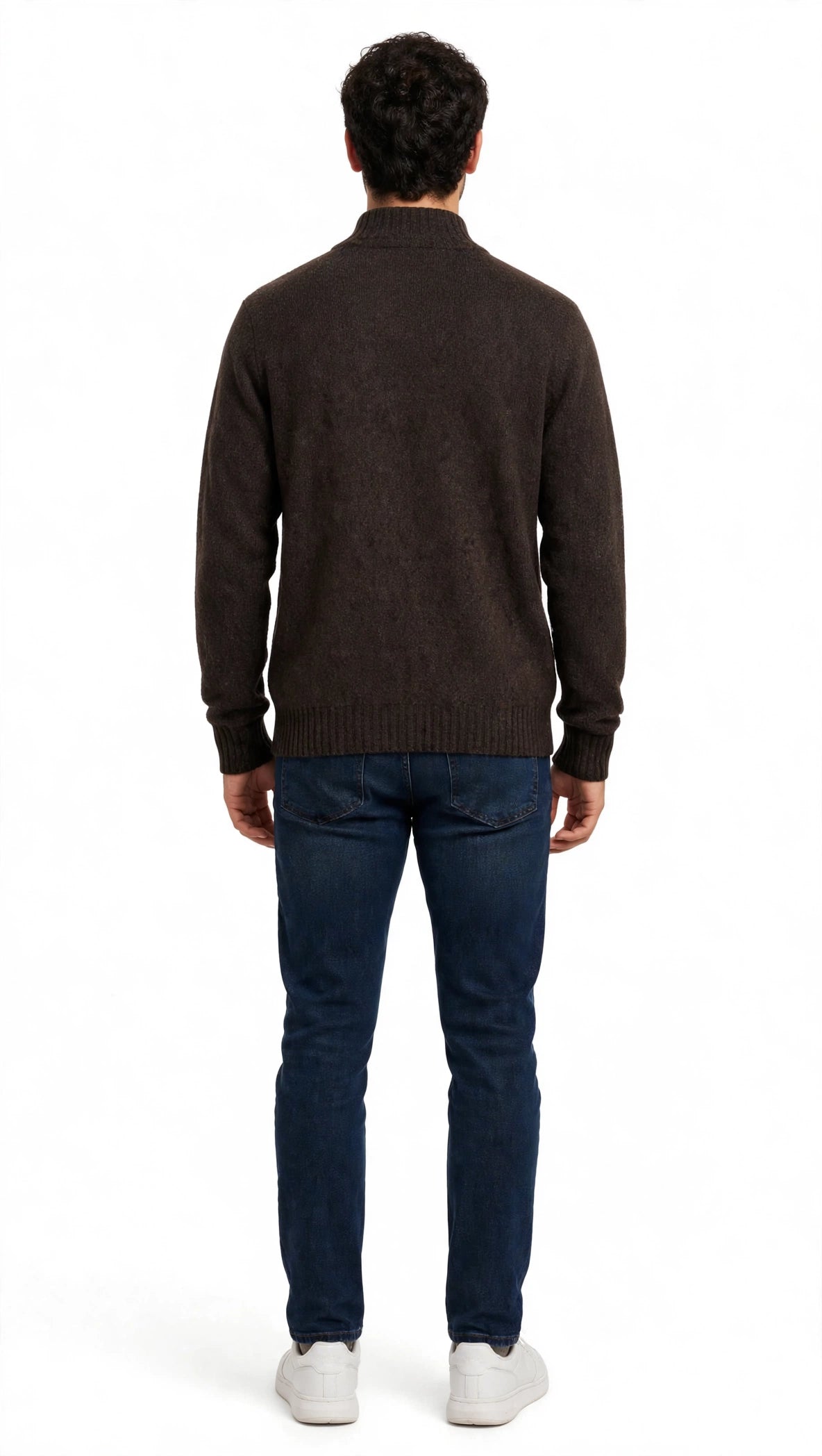 Maglia in lana "LANEROSSI" zip lunga