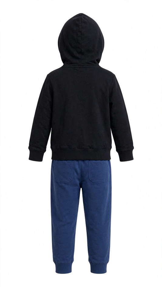 Freddy tuta zip lunga in cotone felpato con pantalone con polsino