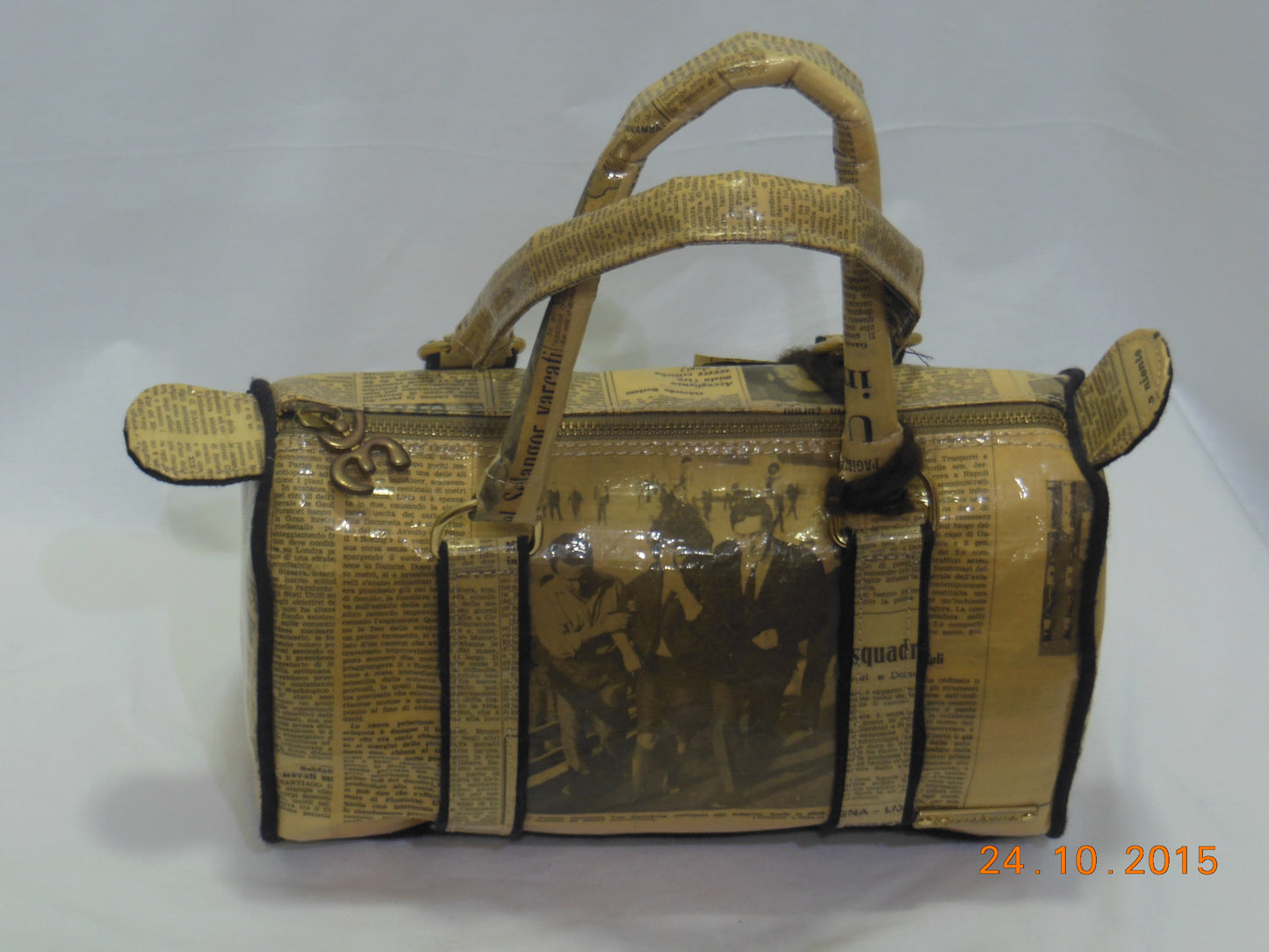 Borsa Mamabona realizzata con giornali originali del 1958