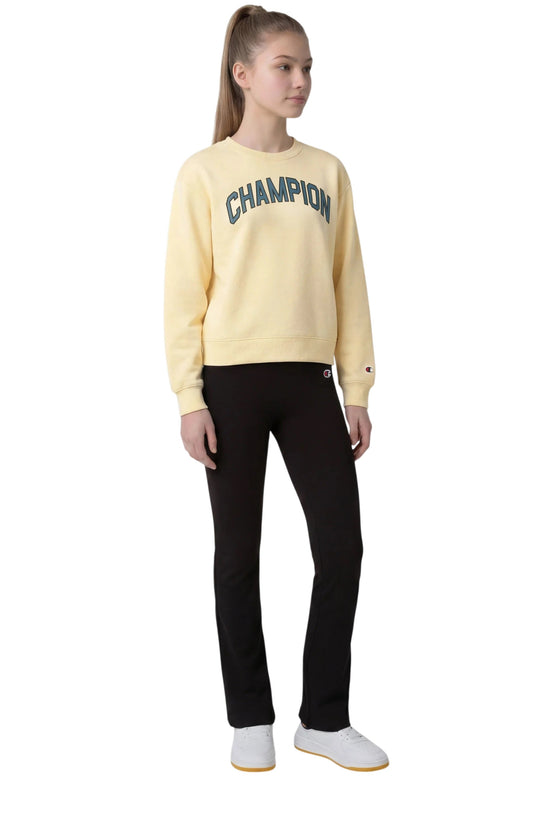 Champion tuta giro collo panna/nero bambina