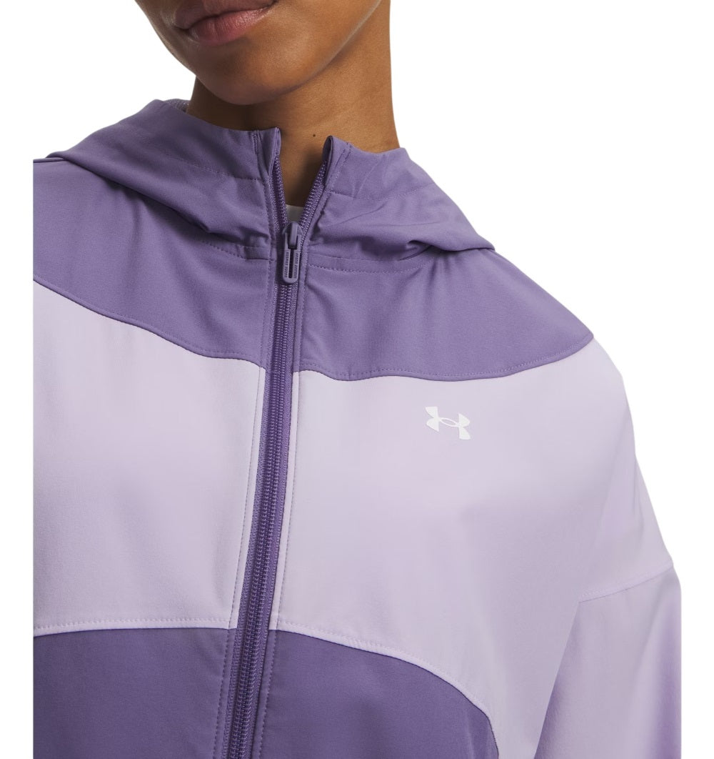 Unser Armour felpa zip lunga cappuccio UA Rival Woven