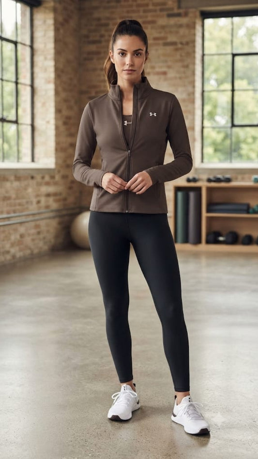 Under Armour felpa zip lunga donna