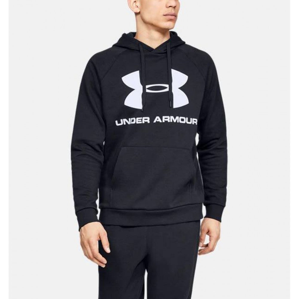 under armour felpa capp.uomo rival fleece logo hoodie