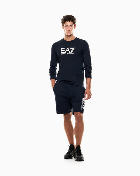 EA7 T-shirt a maniche lunghe Visibility in jersey stretch di cotone