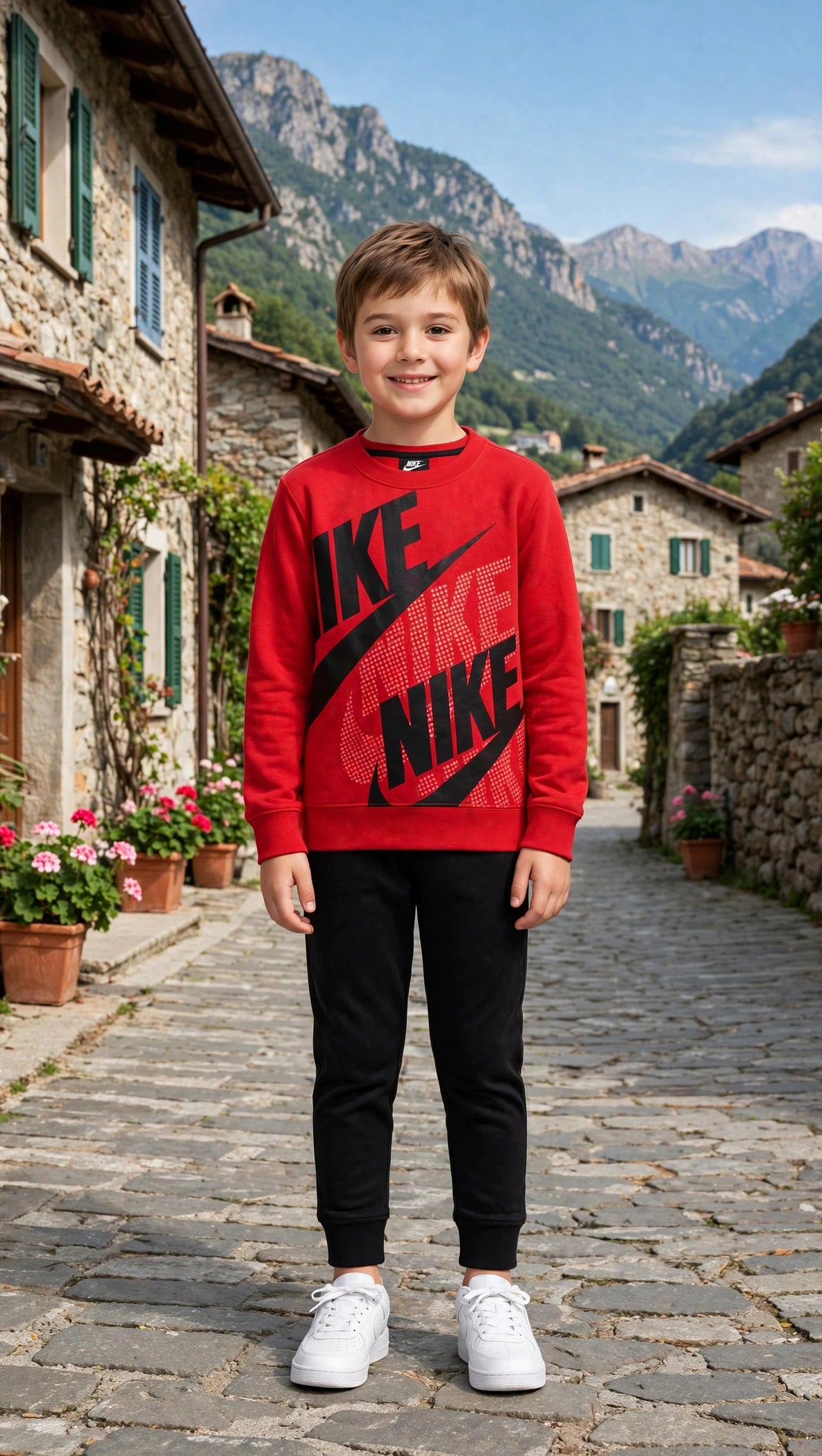 Nike tuta giro collo felpa leggera