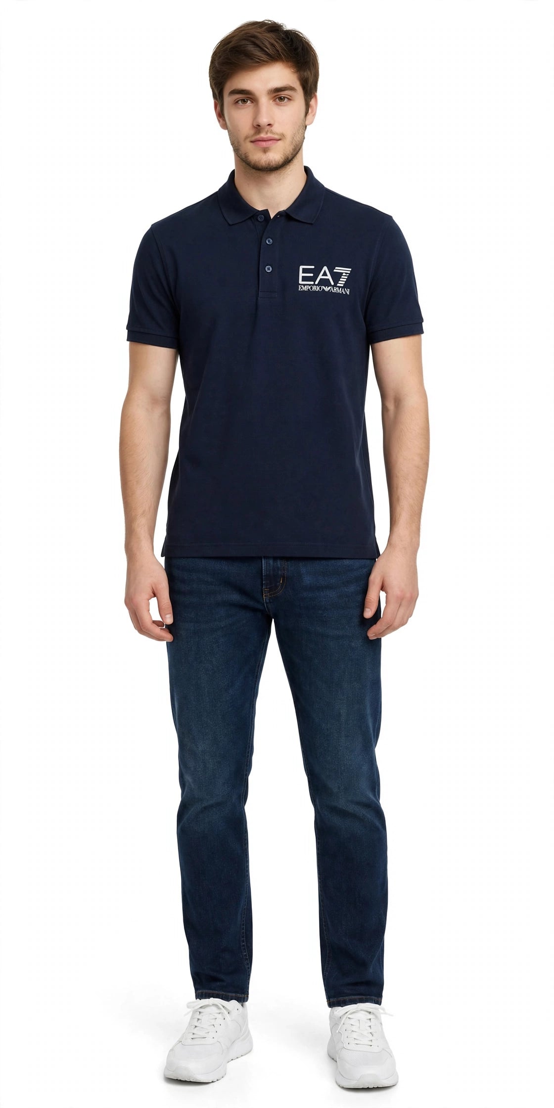 EA7 polo uomo in jesy di cotone