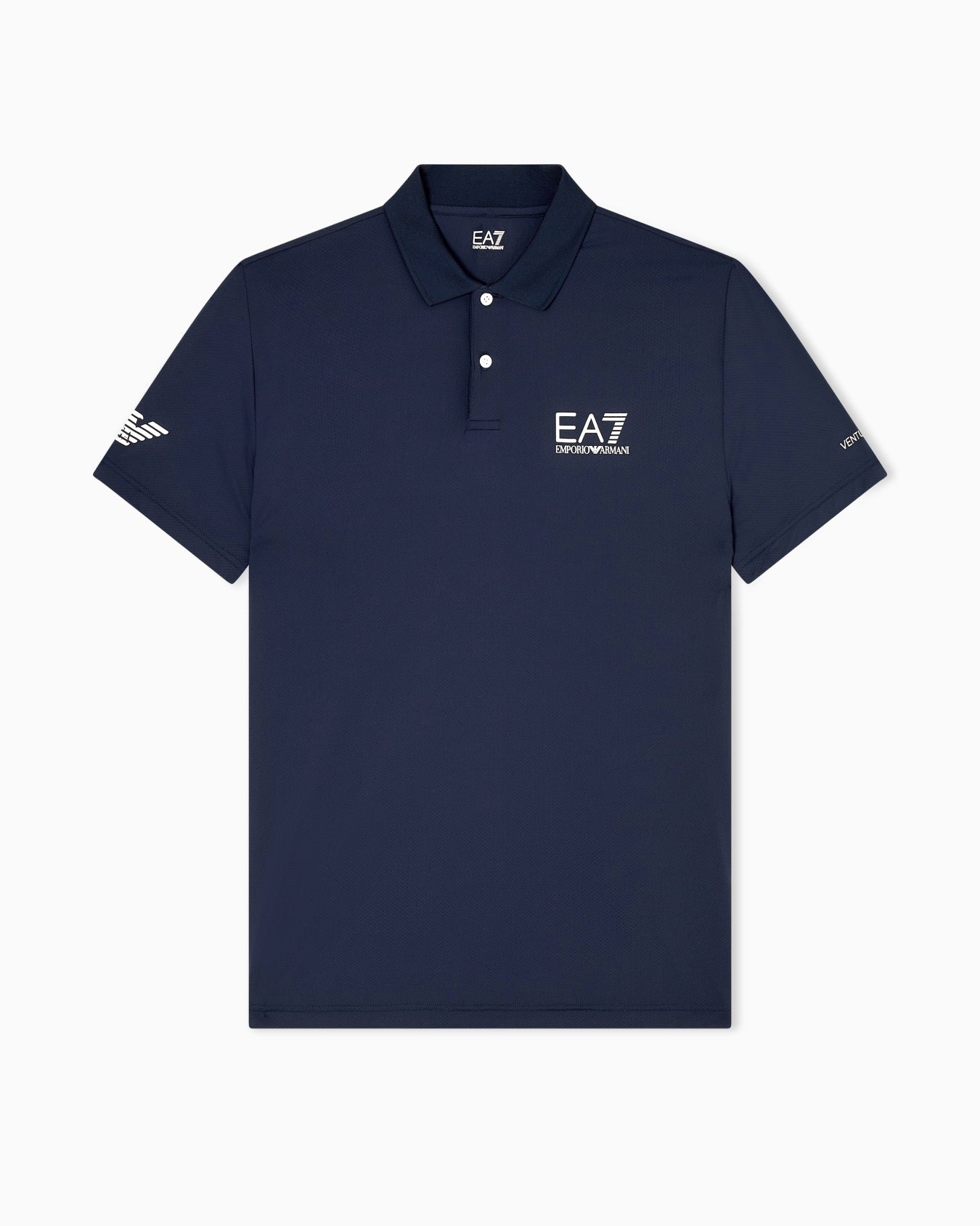 EA7 Polo a maniche corte dal design essenziale