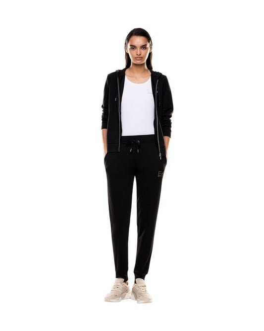 EA7 T-shirt girocollo Evolution in misto cotone e modal stretch