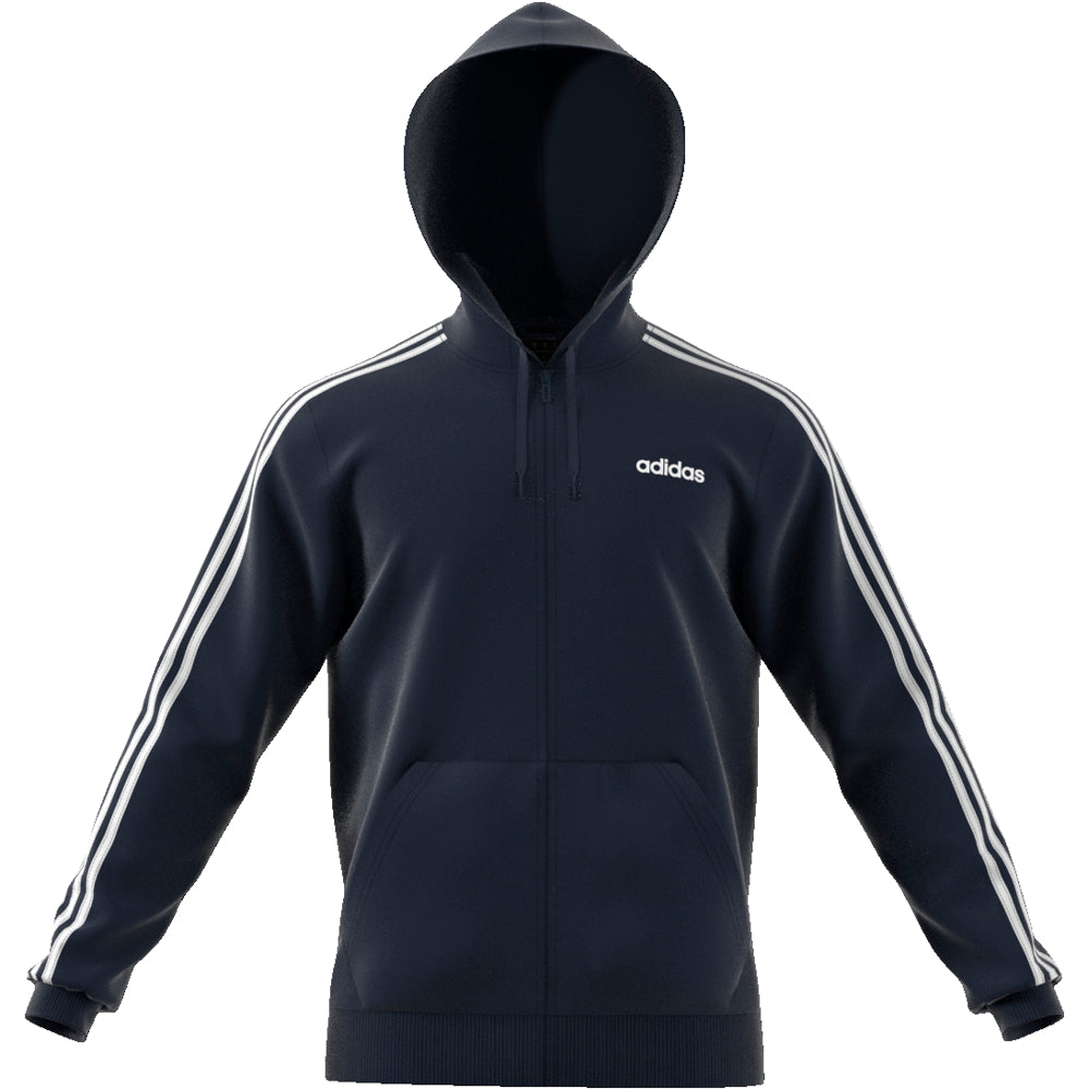 adidas felpa zip lunga cappuccio con scritta piccola mod e 3s po