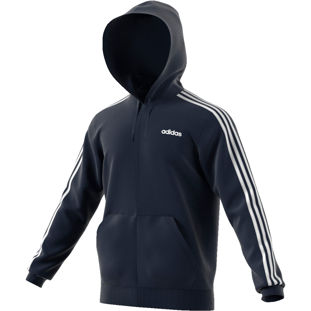adidas felpa zip lunga cappuccio con scritta piccola mod e 3s po