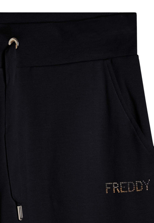 Freddy pantalone felpa con polsino e strass