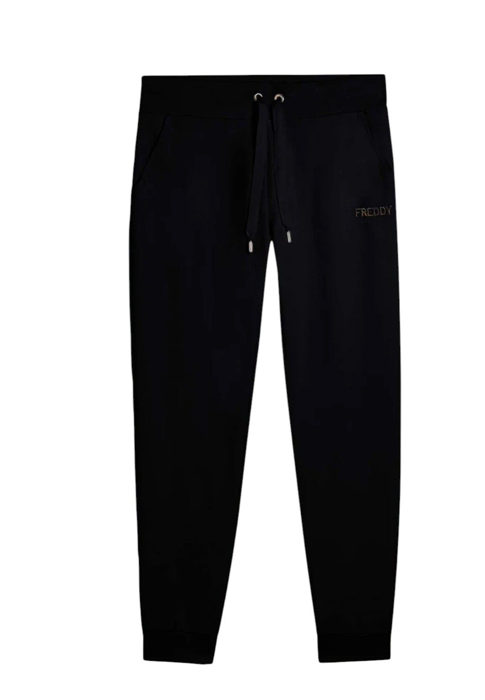 Freddy pantalone felpa con polsino e strass