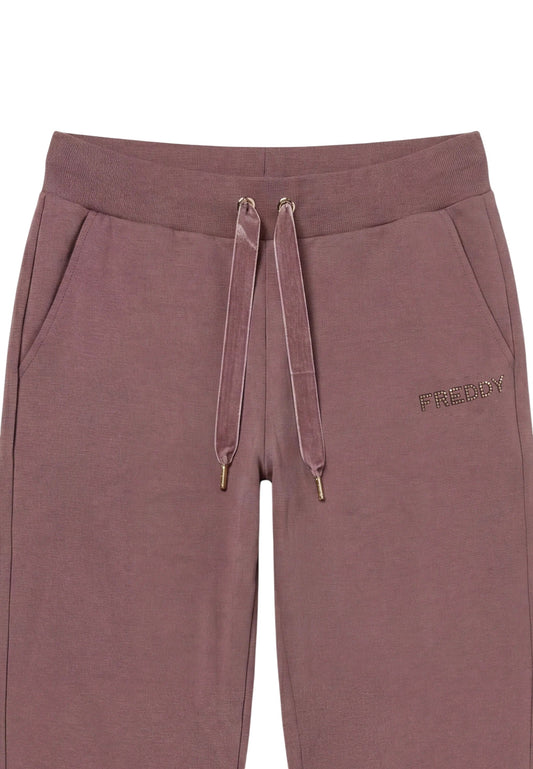 Freddy Pantaloni Sportivi Regular con Polsino da Donna in modal