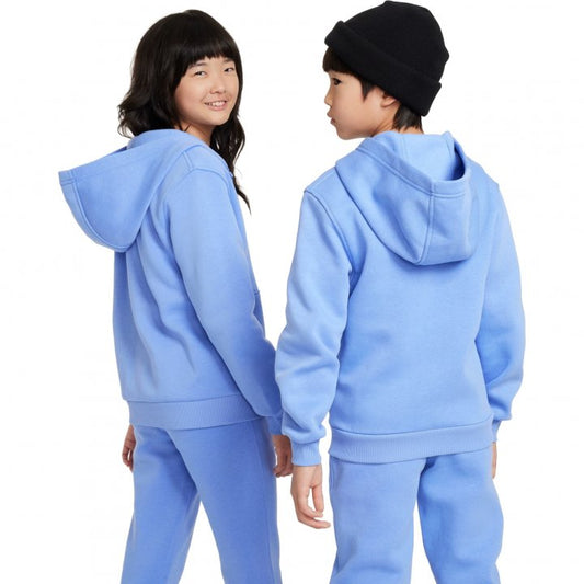 Nike felpa zip lunga cappuccio logo piccolo