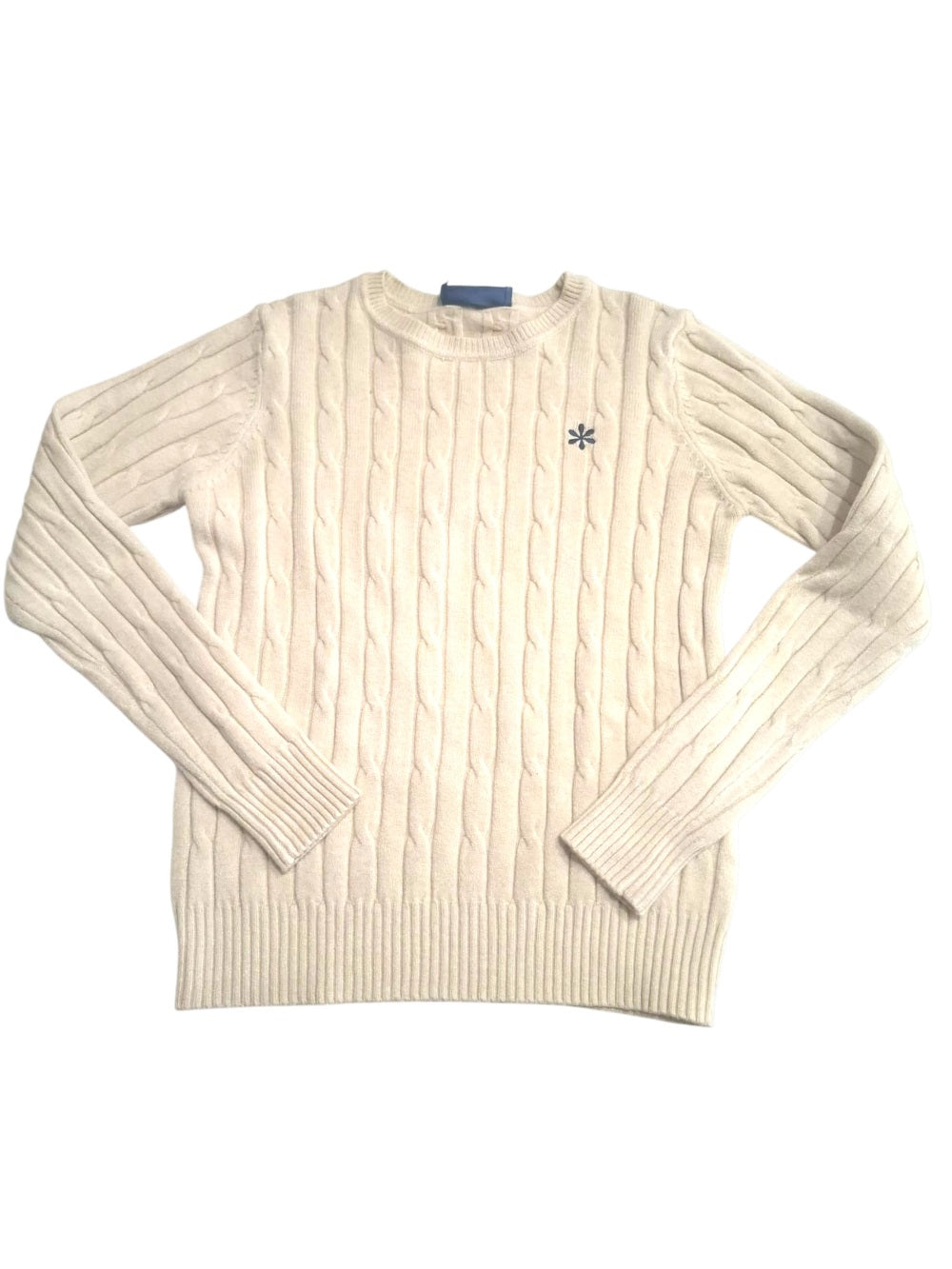 Fresh Flawer maglia in lana giro collo con treccia