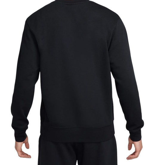 Nike felpa giro collo garzata club logo piccolo